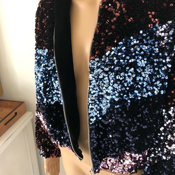 NWT Zara sequin bomber jacket - Picture 3 of 4